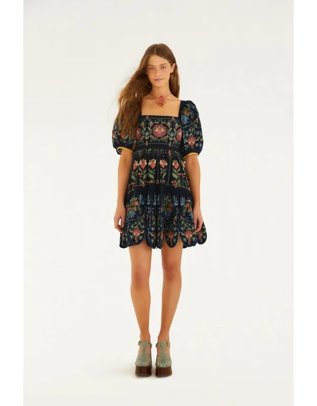 Stitched Garden Mini Dress