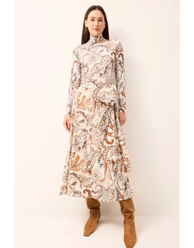 Estine Wrap Skirt With Adjustable Sash Tie And A-line Silhouette