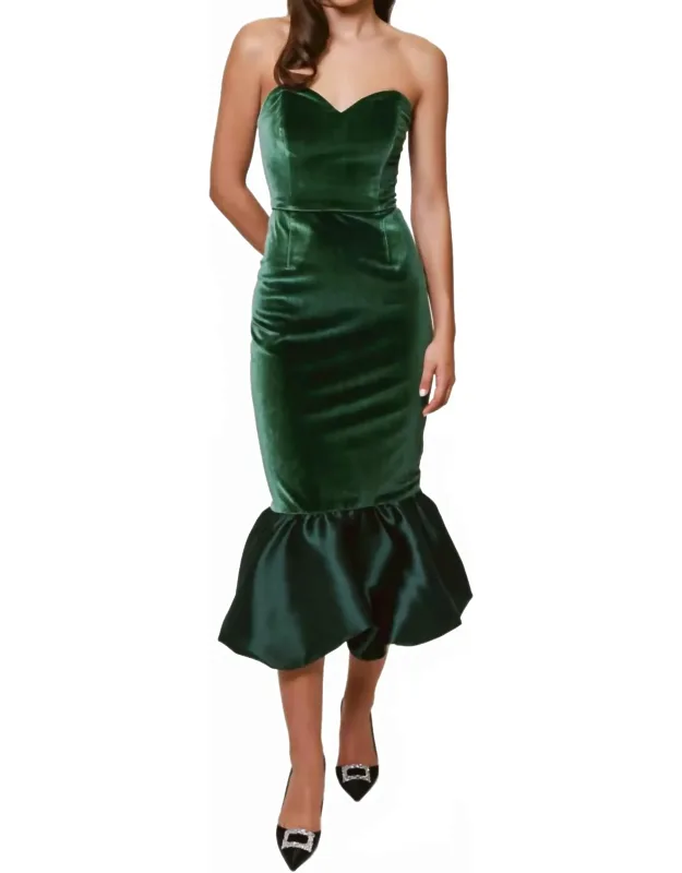Strapless Midi Dress