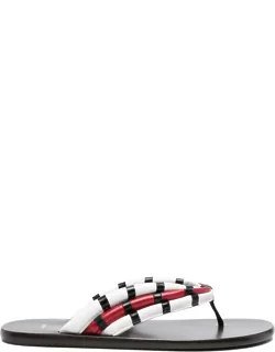 Striped-strap Sandals
