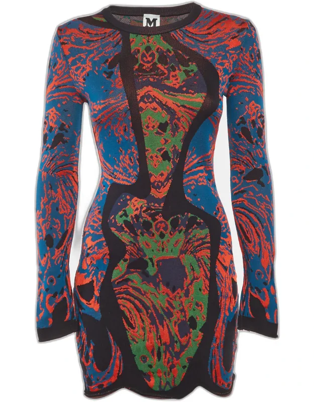 Intarsia Knit Mini Dress