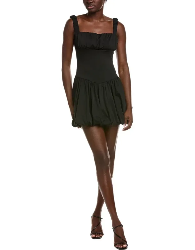 Ipponelli Mini Dress With Scoop Neck And Ruched Skirt