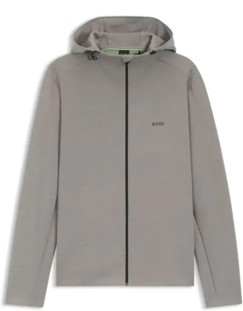 Reflective-detail Zip-up Hoodie