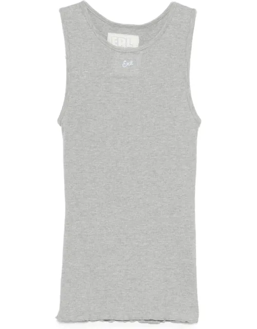 Ribbed Logo Tank Top