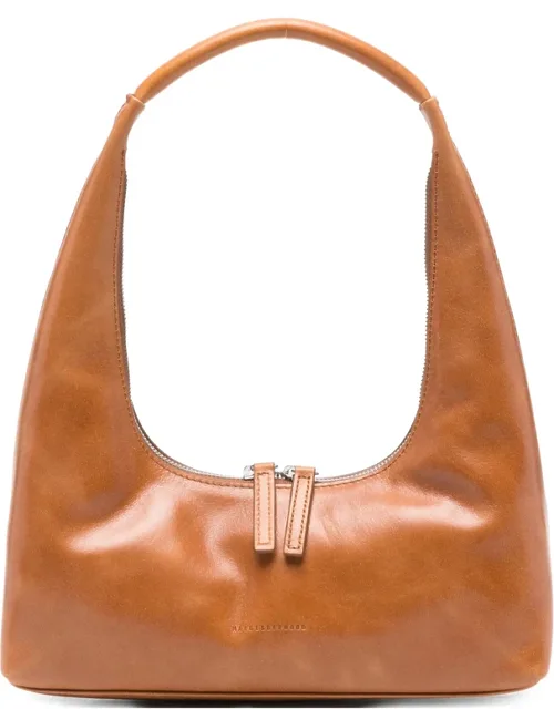 Zip Leather Shoulder Bag