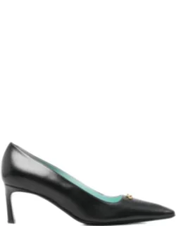 Pointed-toe Pumps With Gold-tone Detail