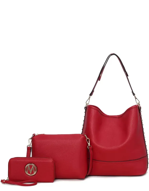 Wren Vegan Leather Hobo With Pouch And Wristlet Wallet