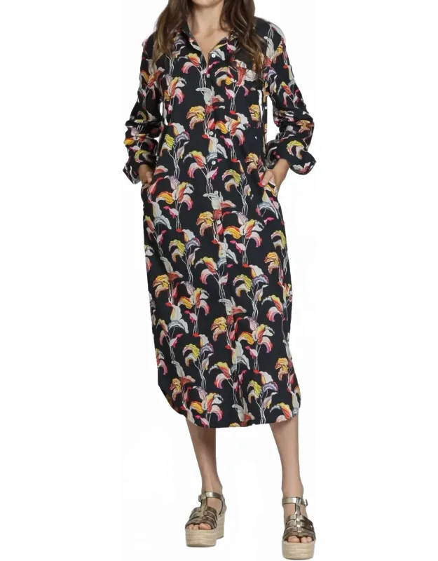 Printed Shirt Dress