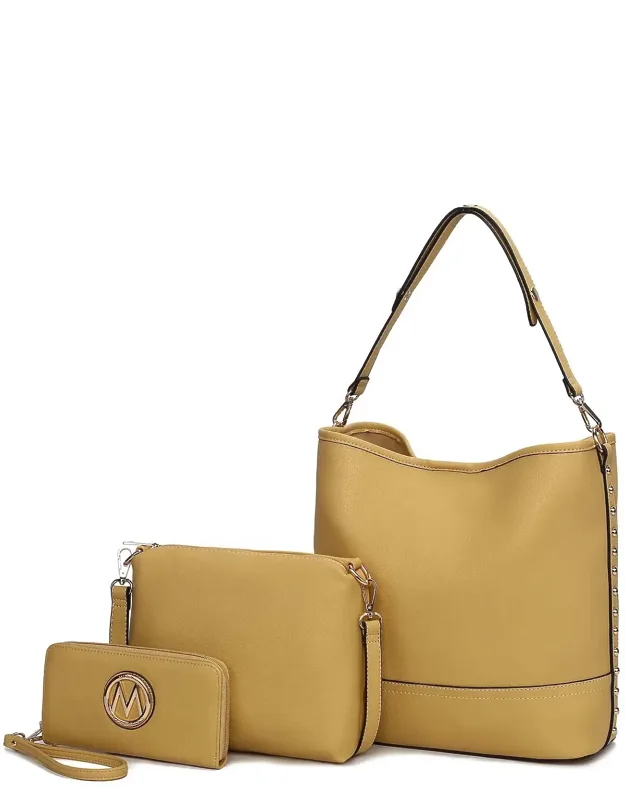 Wren Vegan Leather Hobo With Pouch And Wristlet Wallet