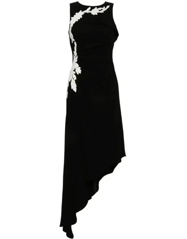 High-low Dress With Matching Embroidery