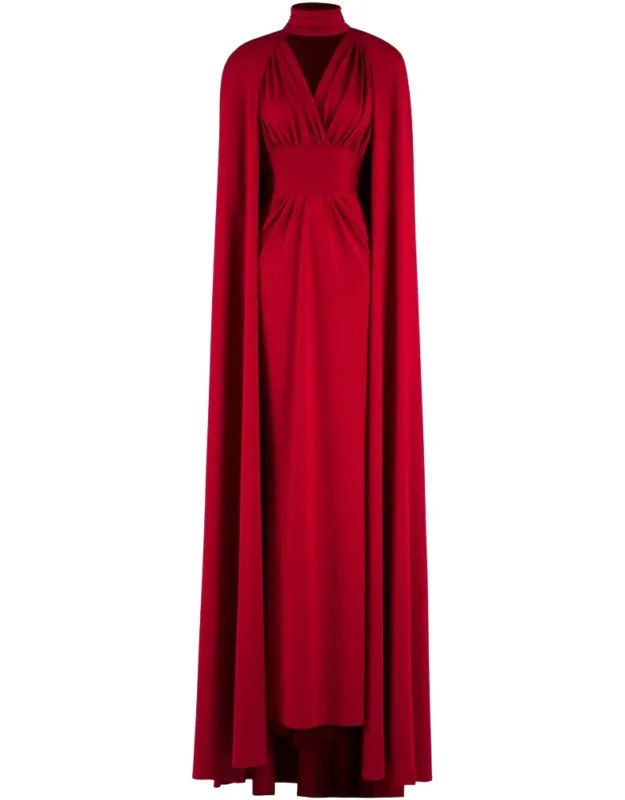 Jersey Dress With Cape