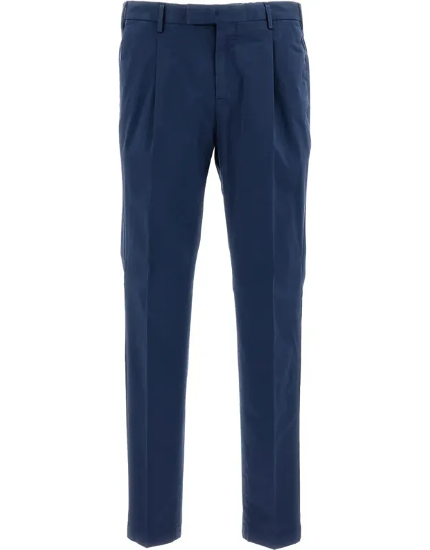 Slim-fit Stretch Cotton Gabardine Trousers