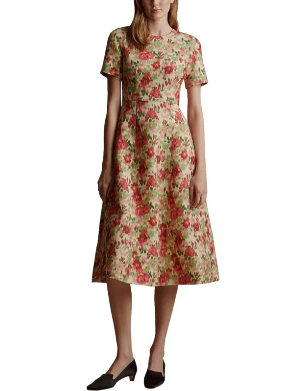 Evangeline Wool & Silk-blend Dress