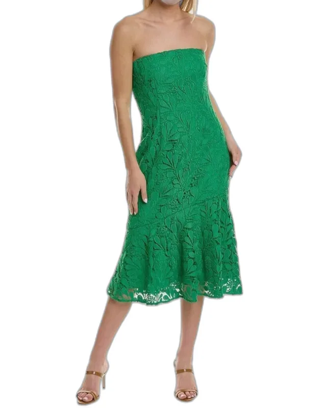 Guipure Lace Midi Dress
