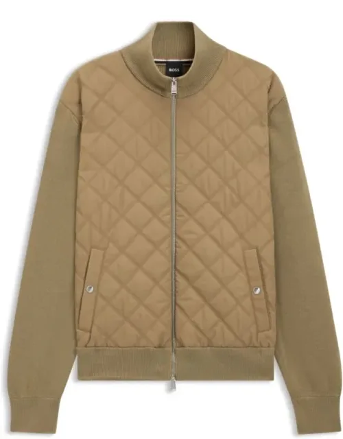 Quilted-front Jacket