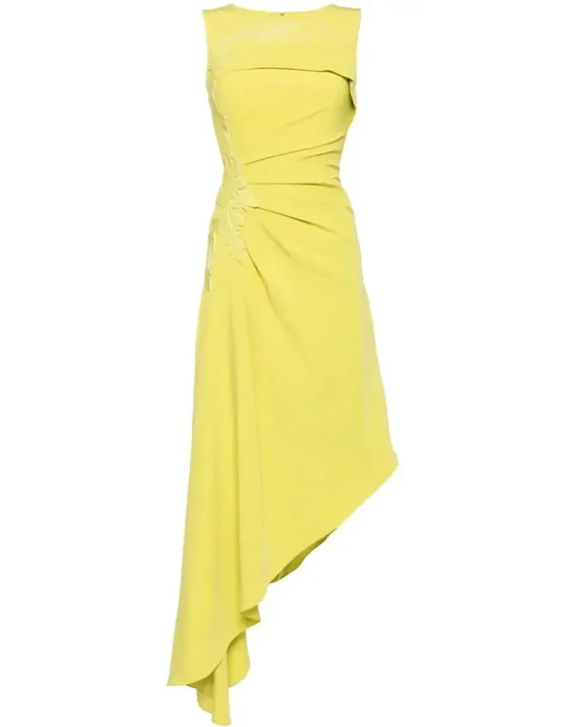High-low Dress With Matching Embroidery