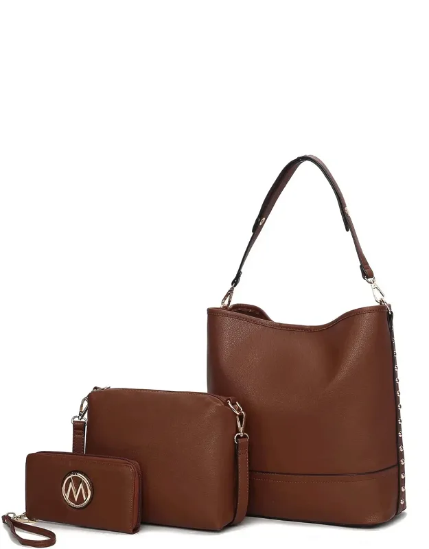Wren Vegan Leather Hobo With Pouch And Wristlet Wallet