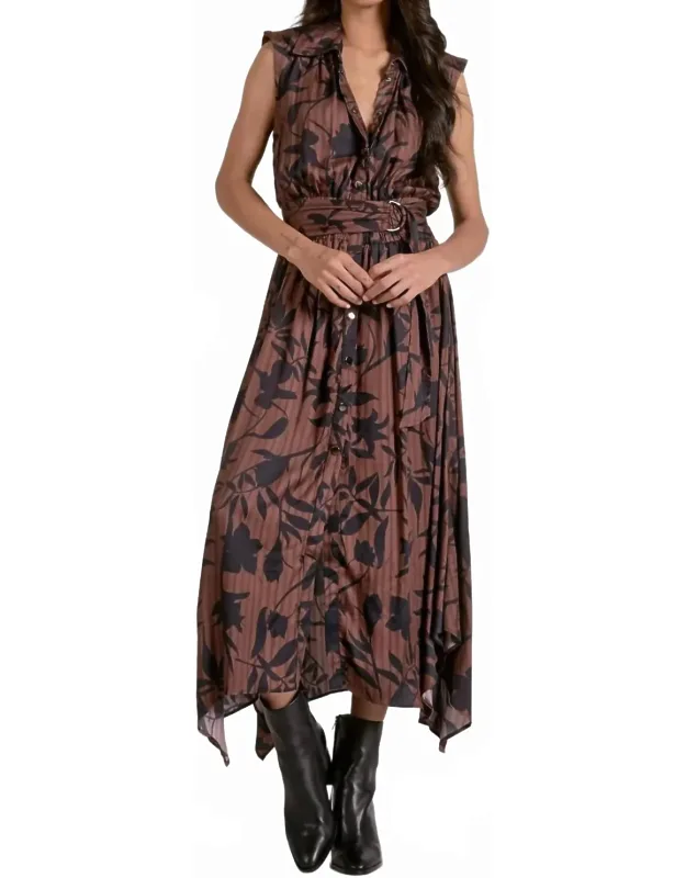 Foliage Printed Dress