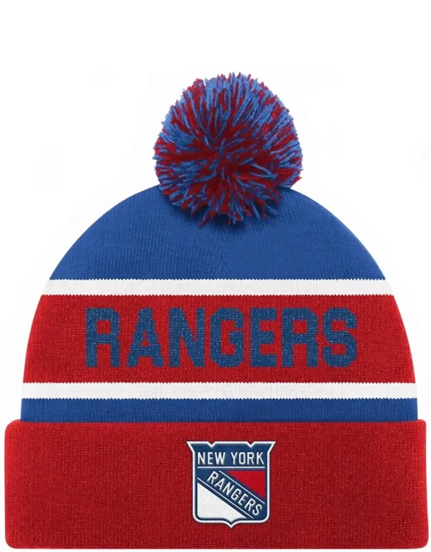 New York Rangers Pom Beanie