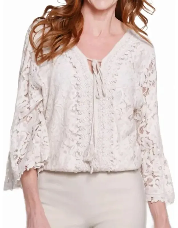 Woven Lace Pop-over Tunic
