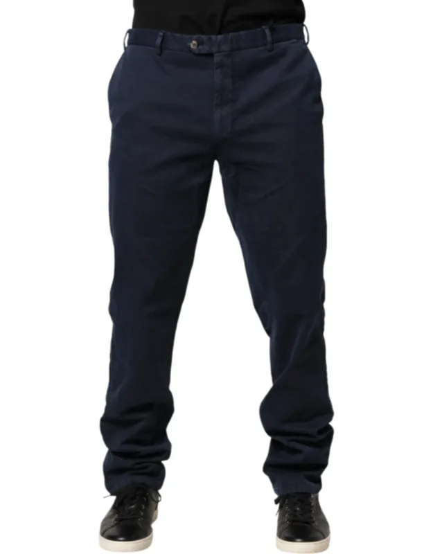 Mid Waist Skinny Chino Trousers