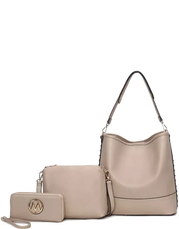 Wren Vegan Leather Hobo With Pouch And Wristlet Wallet