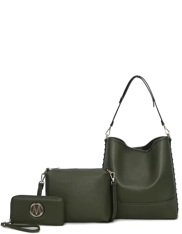 Wren Vegan Leather Hobo With Pouch And Wristlet Wallet