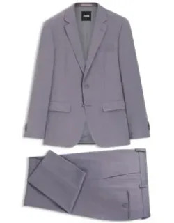 Two-piece Slim-fit Suit In Micro-patterned Cloth