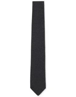 Jacquard-dot Tie In A Silk Blend