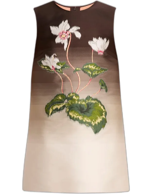 Degrade Jacquard Sleeveless Mini Dress