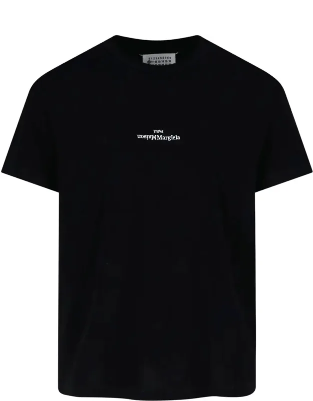 Distorted Logo Embroidered Cotton T-shirt