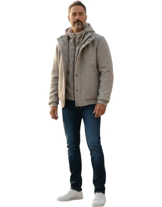 Convertible Jacket With Removable Hood