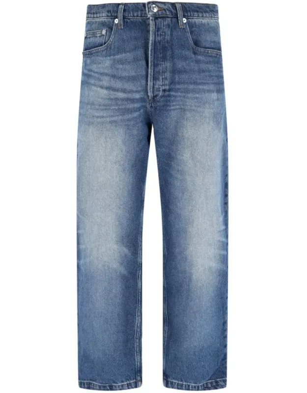 Straight-leg Denim Jeans