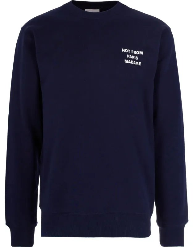 Crew Neck Sweatshirts With Ribbed Cuffs