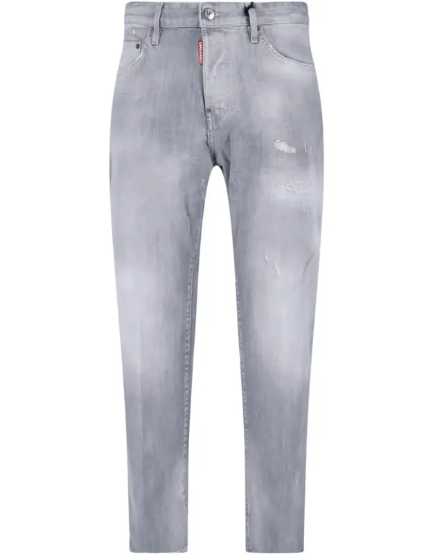 Straight-leg Denim Jeans