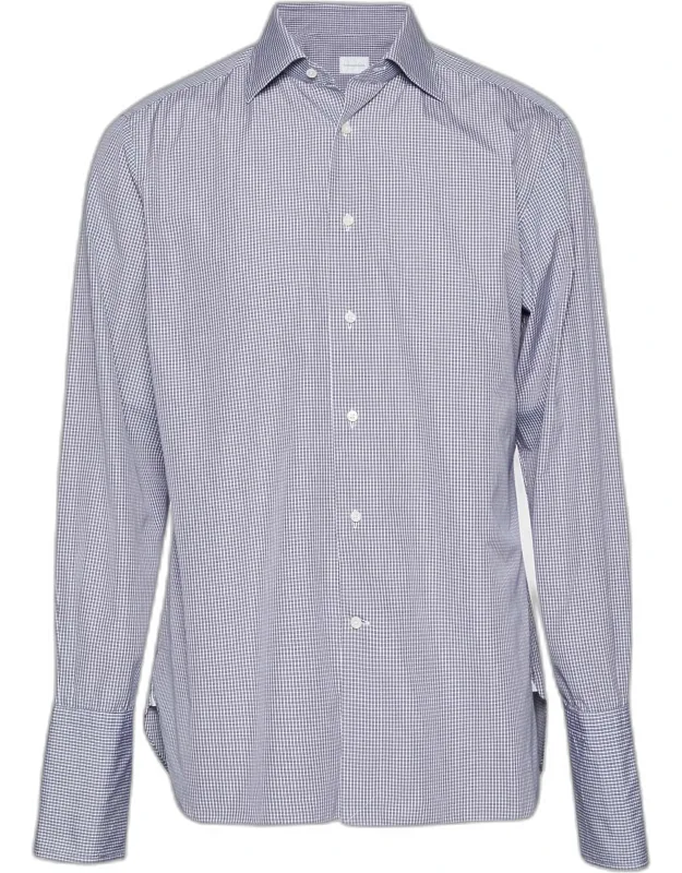 Checks Cotton Double Cuff Shirt