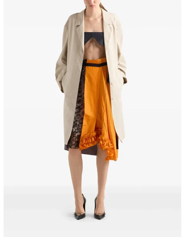 Patchwork Ribbon-detail Skirt