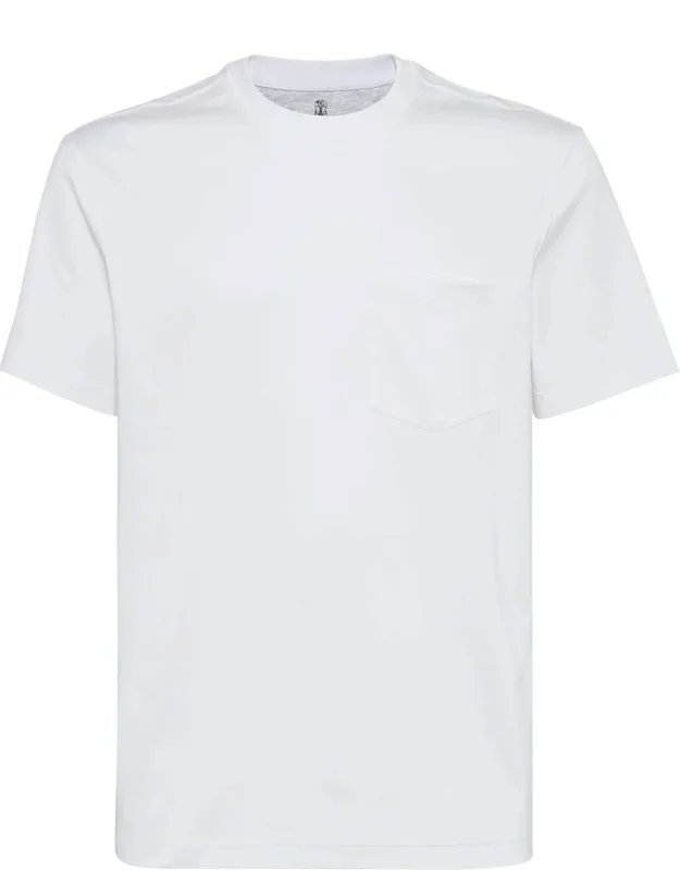 Patch-pocket Crew-neck T-shirt
