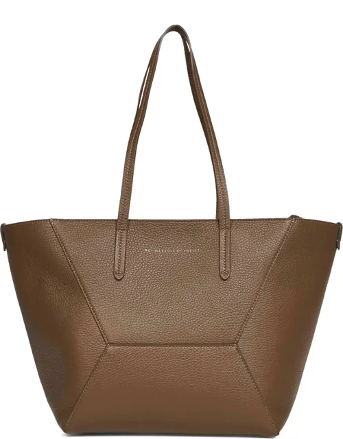 Logo-print Leather Shoulder Bag