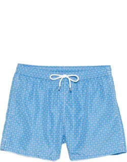 Drawstring Print Swim Shorts