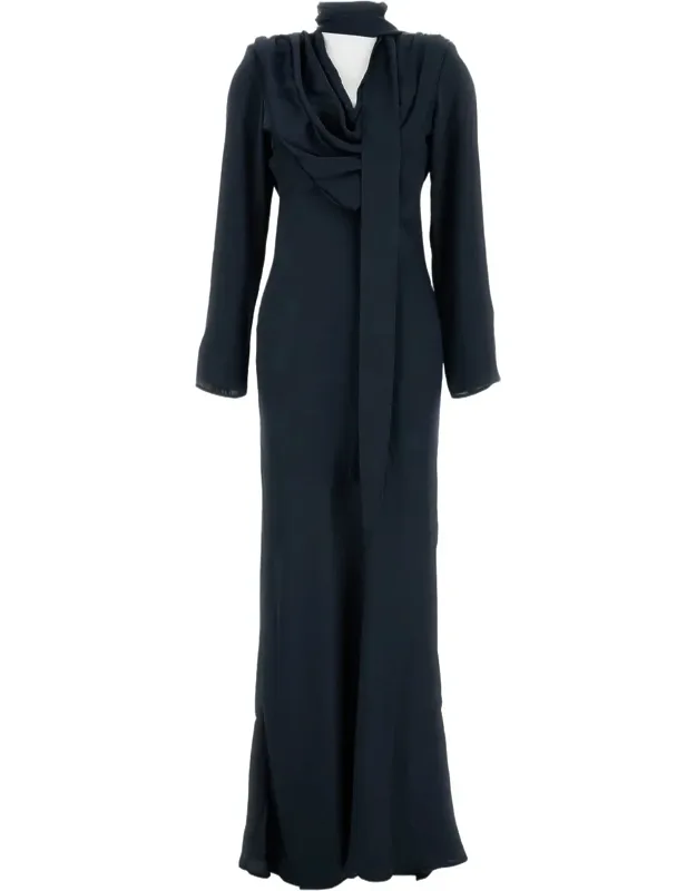Draped Satin Dress