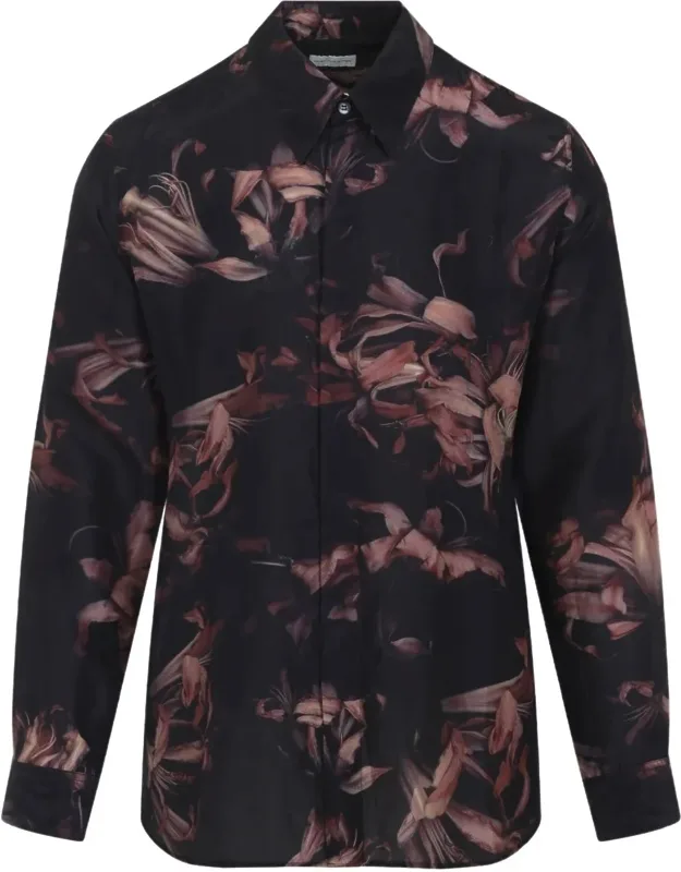 Silk Shirt With Floral Print