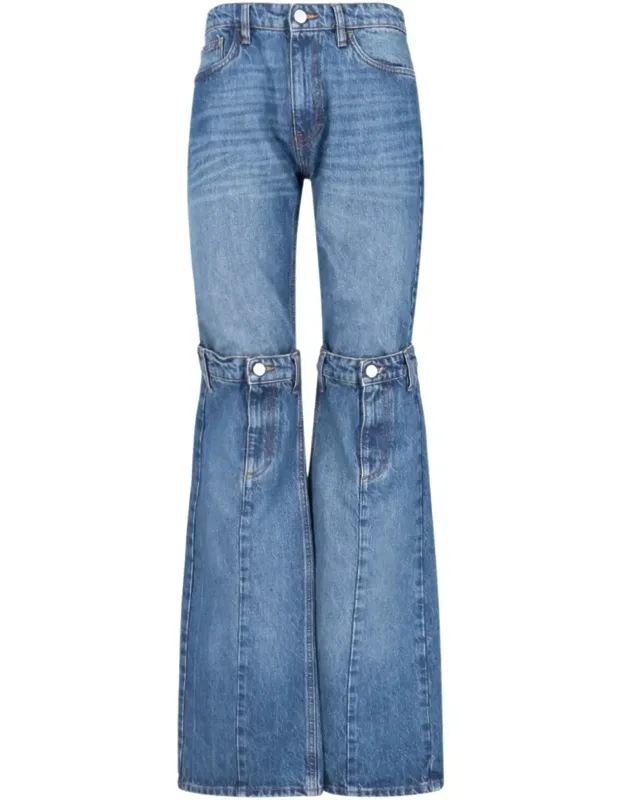Open Knee Bootcut Jeans