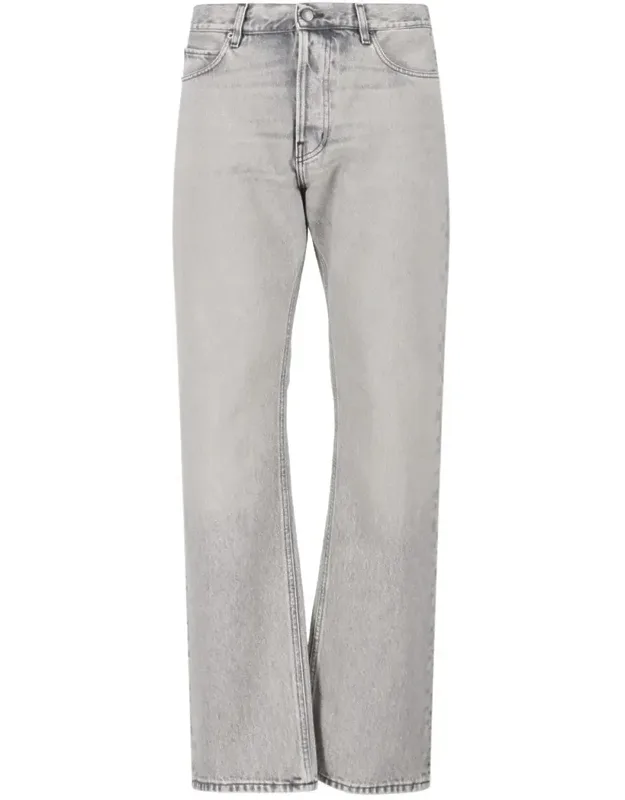 Straight Jeans - Subtle Fading, Durable Construction