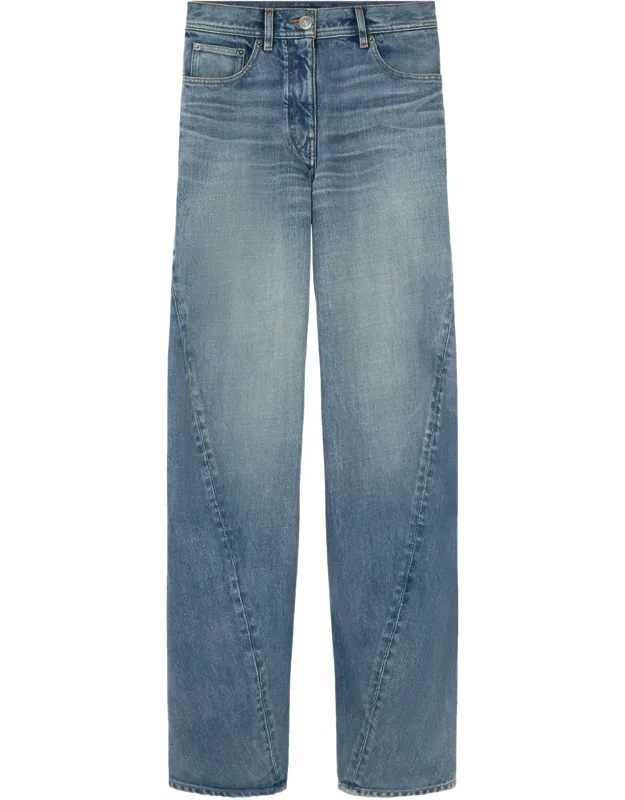 Faded Blue Denim Trousers