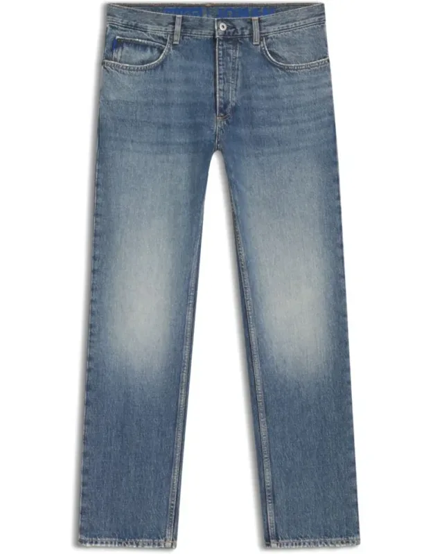 Regular-fit Jeans In Whiskered Denim