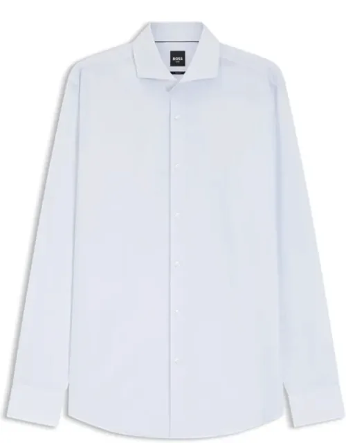 Printed Slim-fit Shirt In Wrinkle-free Cotton Twill, Soft Cotton With A Contemporary Print