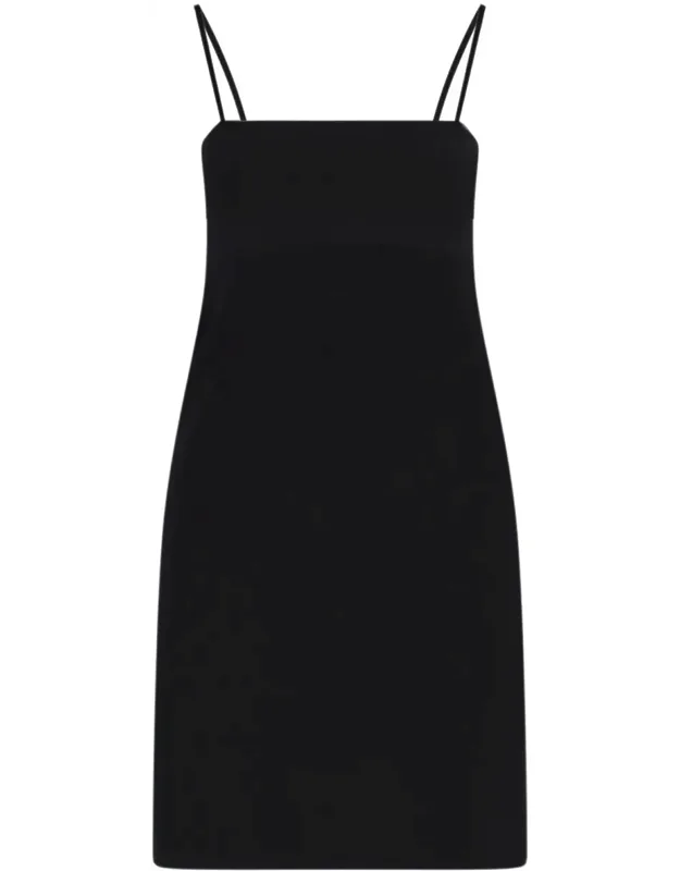 Logo Mini Dress - Black With Unique Cut-out Details