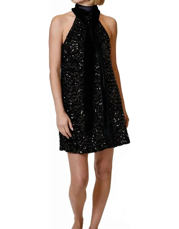 Sequin Halter Dress