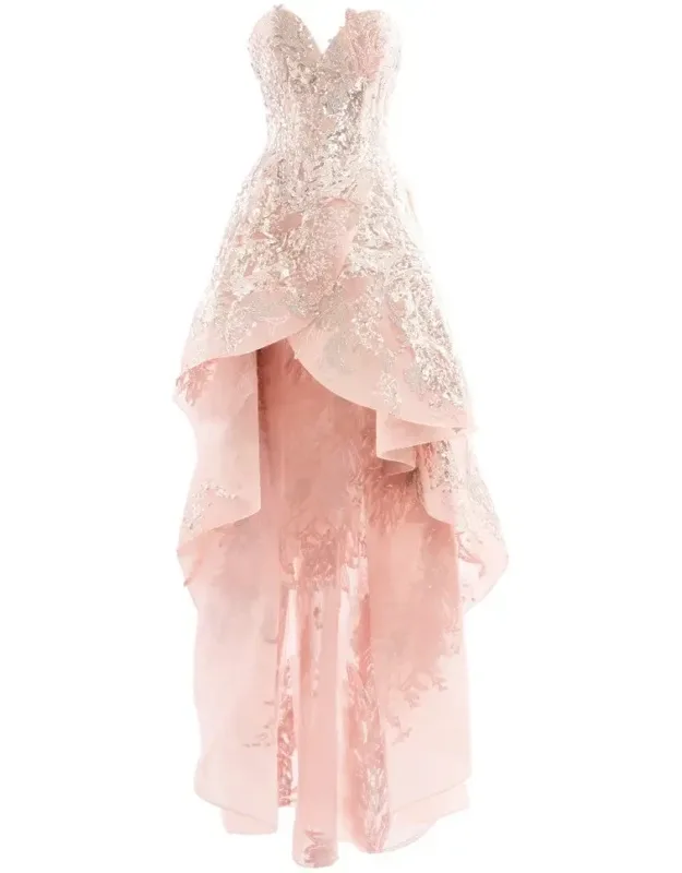 Embroidered High-low Dress